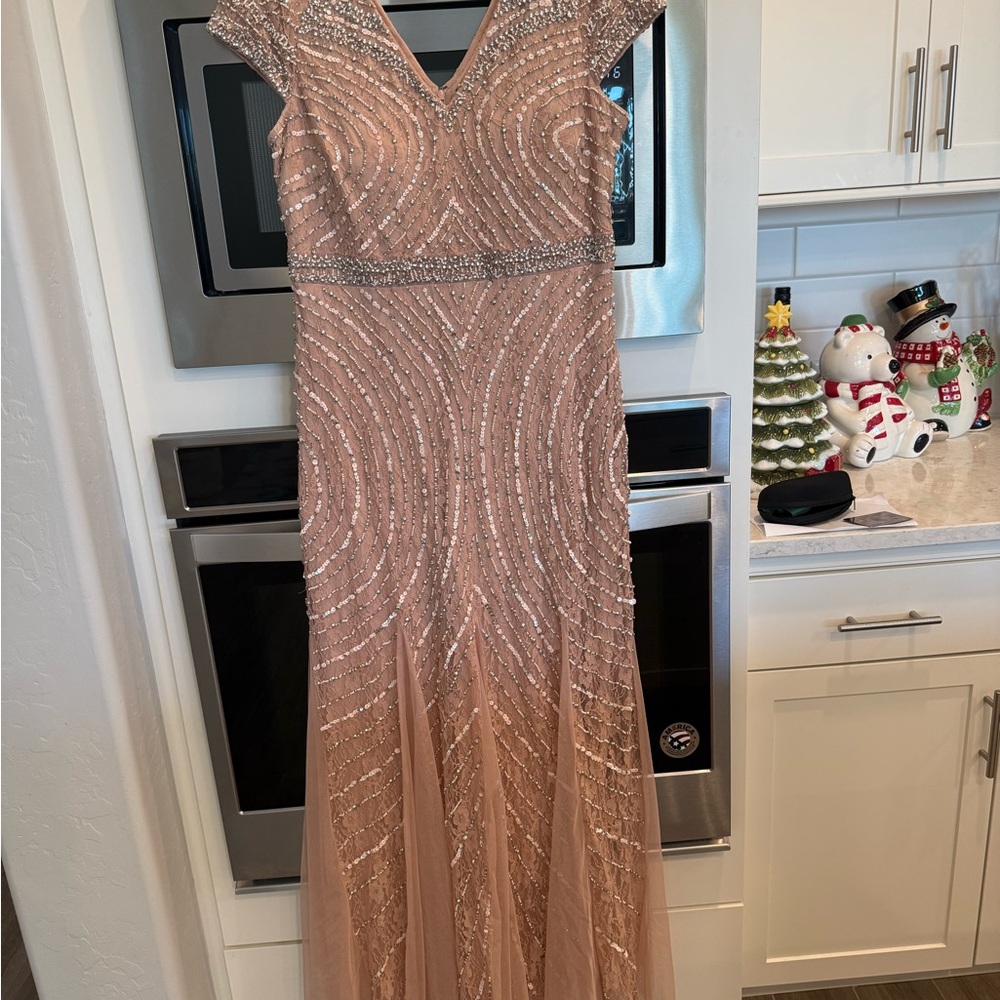 Adrianna Papell Blush Satin Fabric